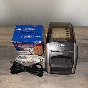 Brother QL-570 Professional Label Printer w/Power Cord s & 1 Extra Roll / Tested